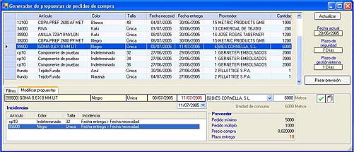 Tamb podem accedir al generador de propostes que automticament ens generar els propostes necessries